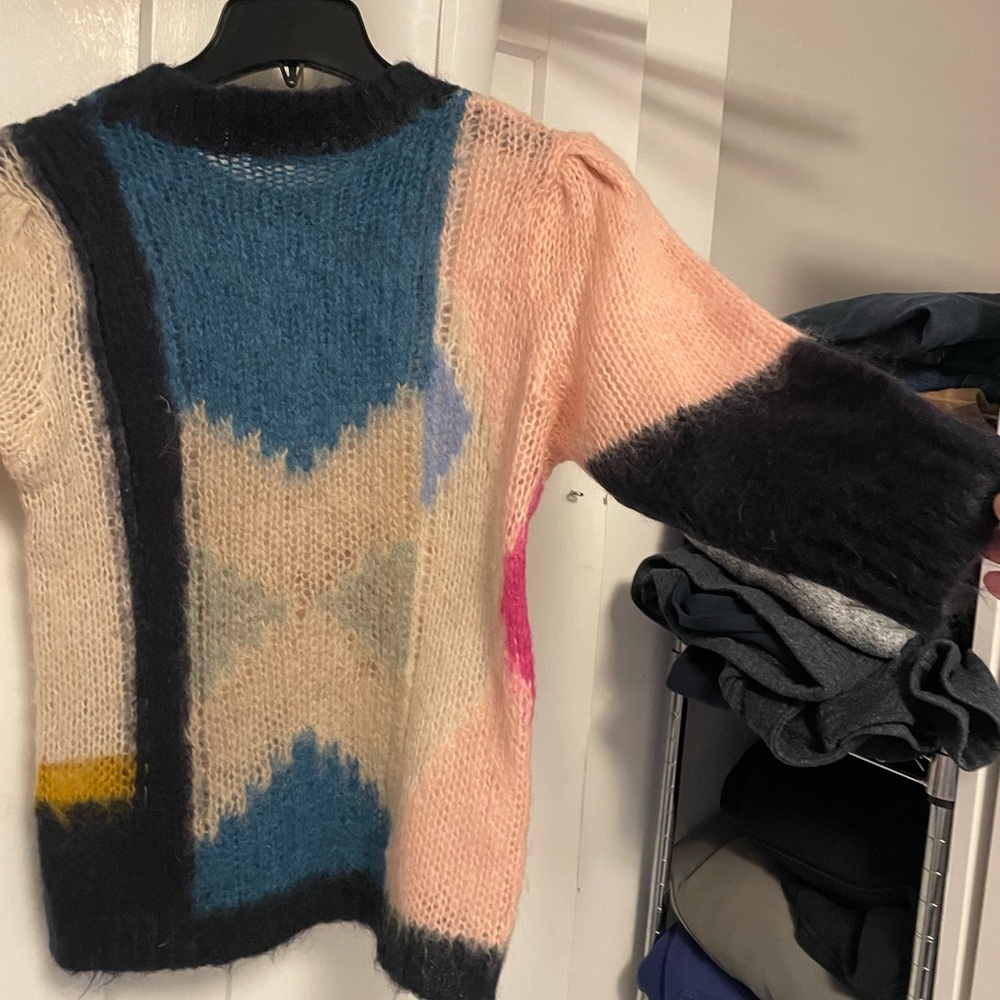 Chloe mohair pink multicolor sweater